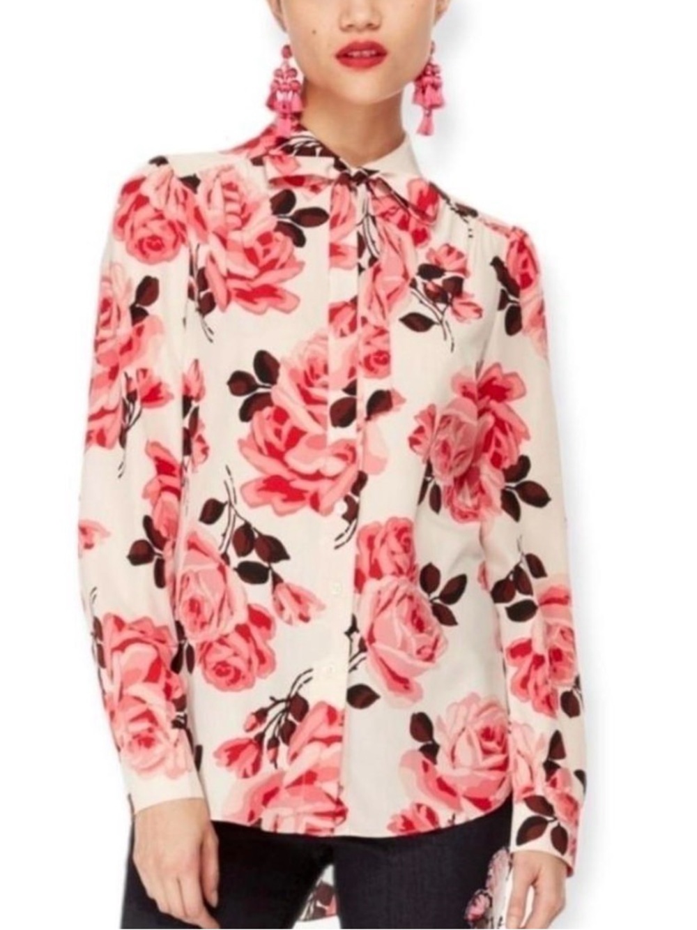 Kate Spade Floral Blouse Size XS